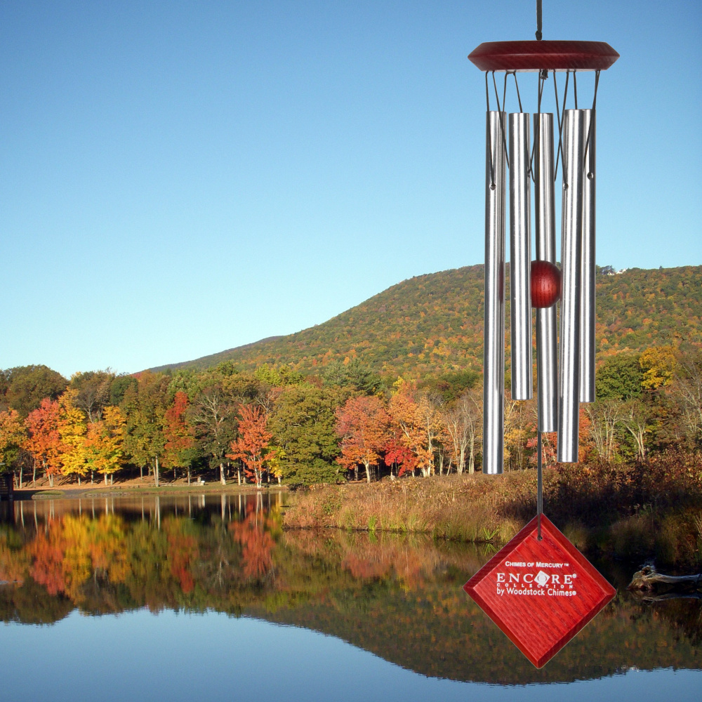 Woodstock Windspiel, 35 cm - Merkur, silber/dunkel - Bild 4