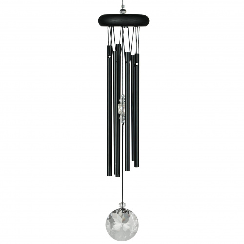 Woodstock vindspel, 40 cm - Meditation, svart