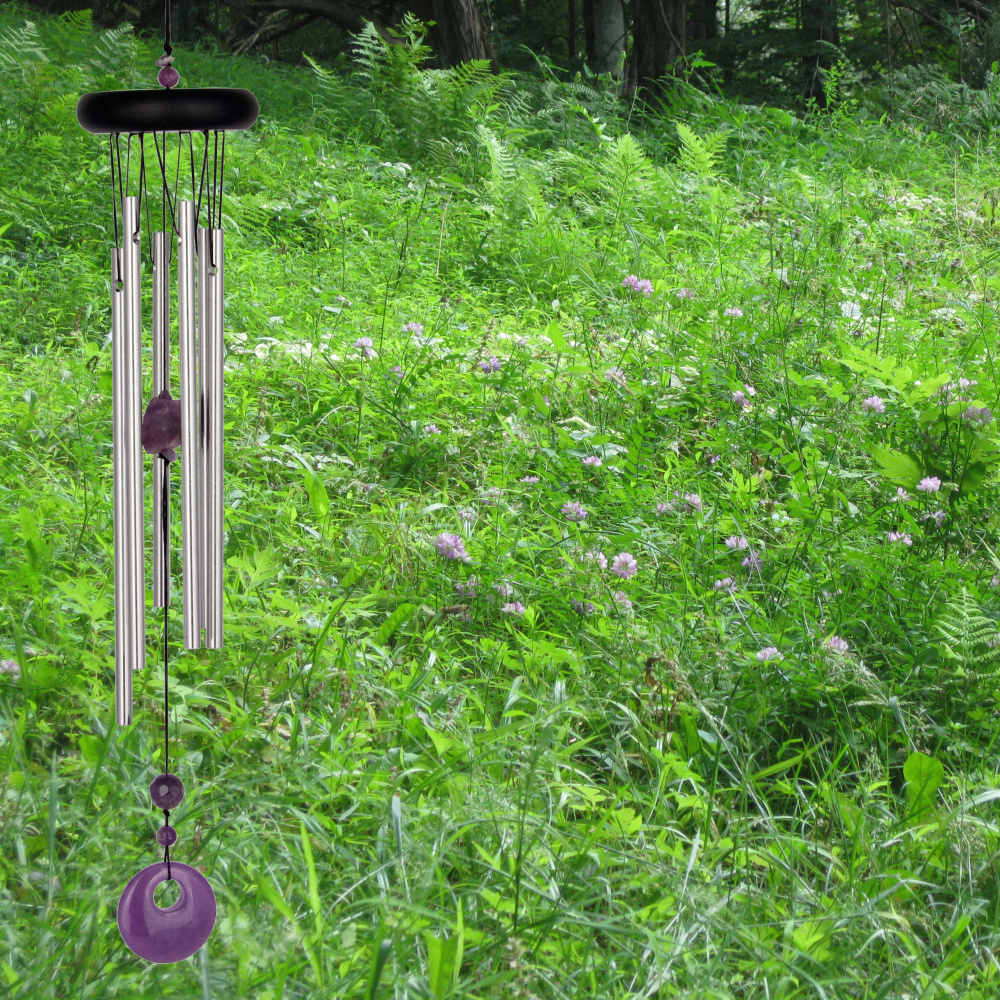 Woodstock-Windspiel, 47 cm - Chakra, Amethyst - Bild 5