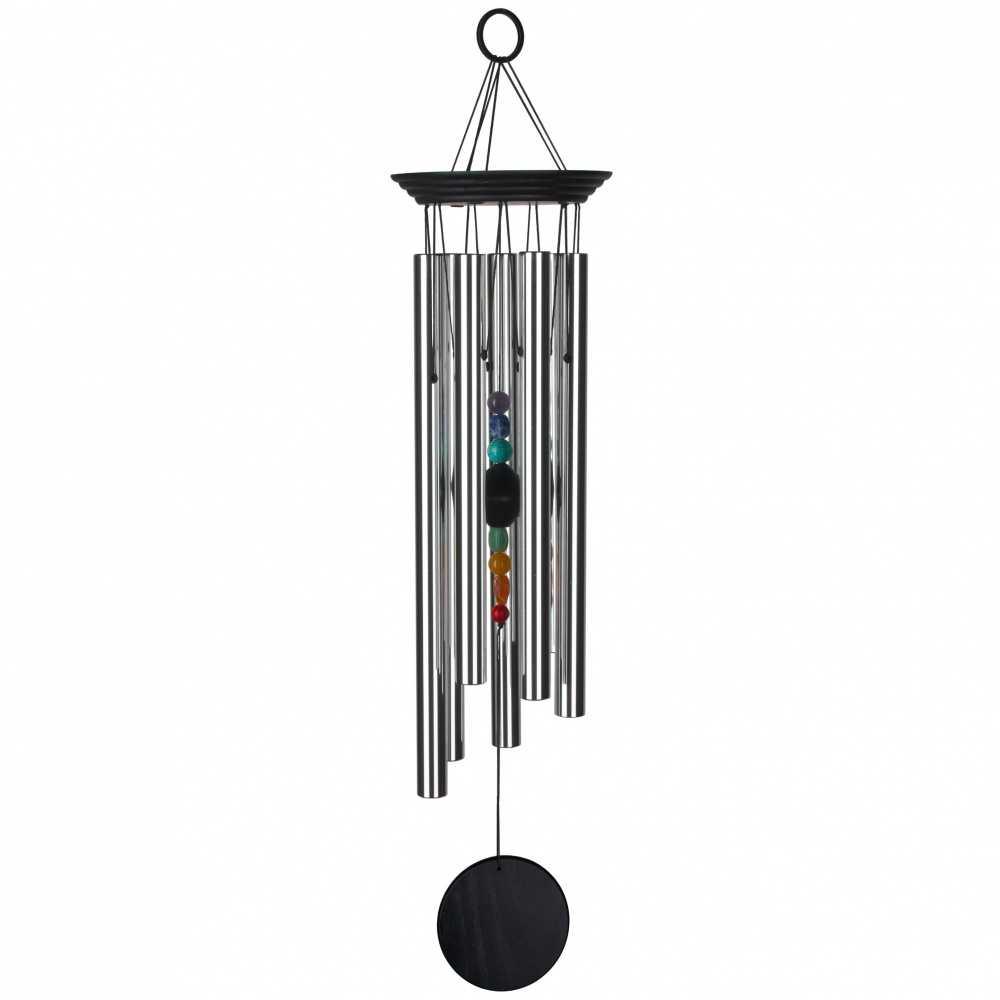 Woodstock-Windspiel, 63 cm – Chakra, 7 Steine