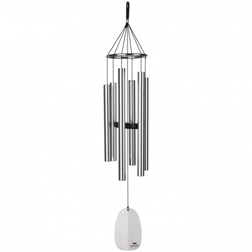 Woodstock-Windspiel, 81 cm – Paradies, Silber