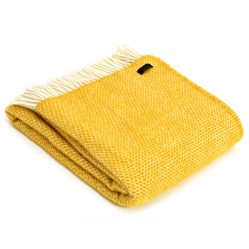 Plaid en laine Tweedmill - Beehive Yellow