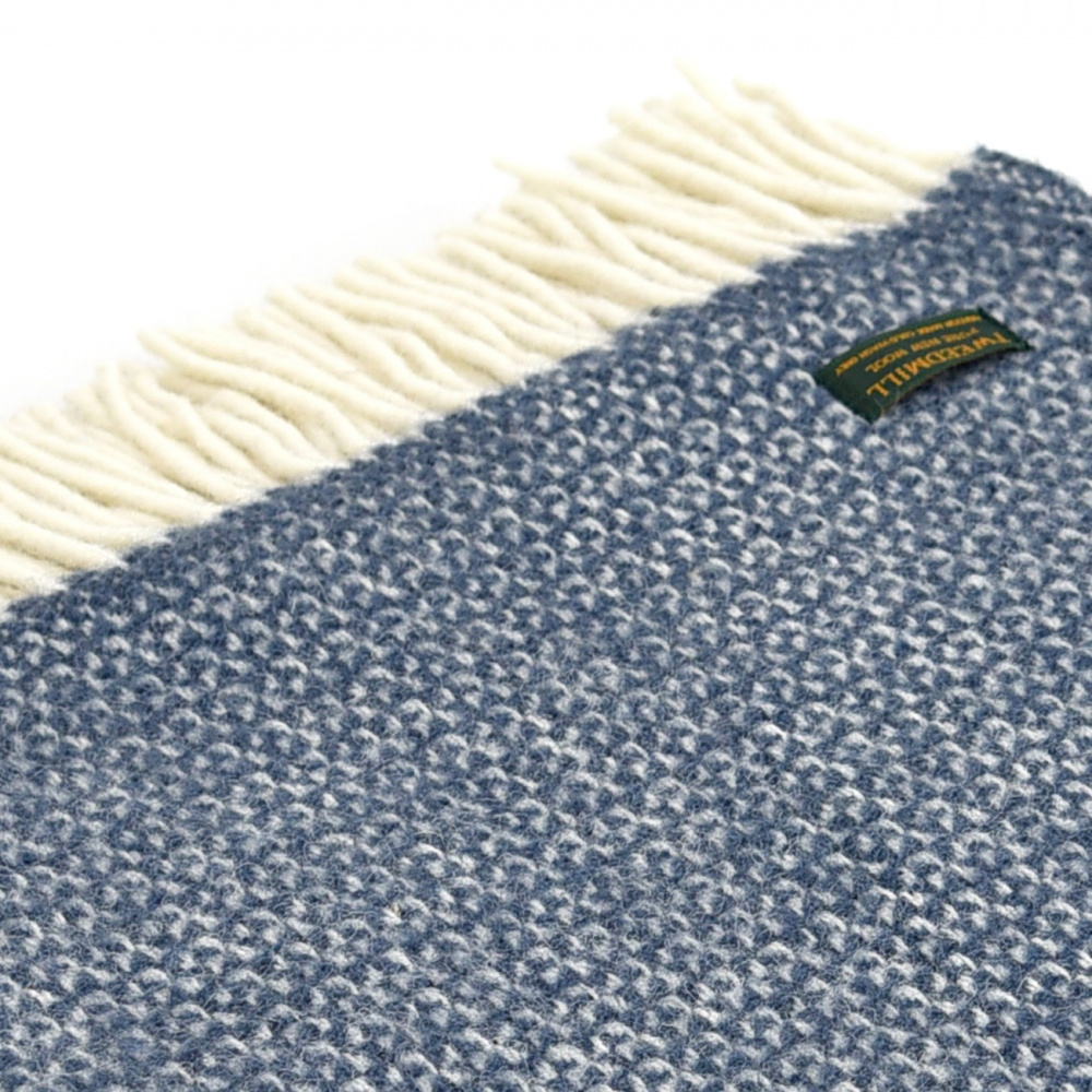Plaid en laine Tweedmill - Illusion bleu ardoise - Image 3
