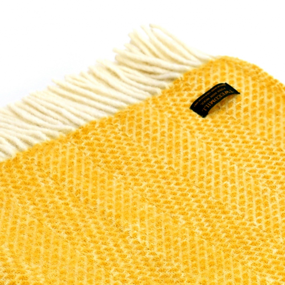 Plaid en laine Tweedmill - Beehive Yellow - Image 3