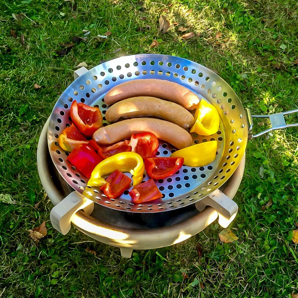 Denk grillpan van roestvrij staal