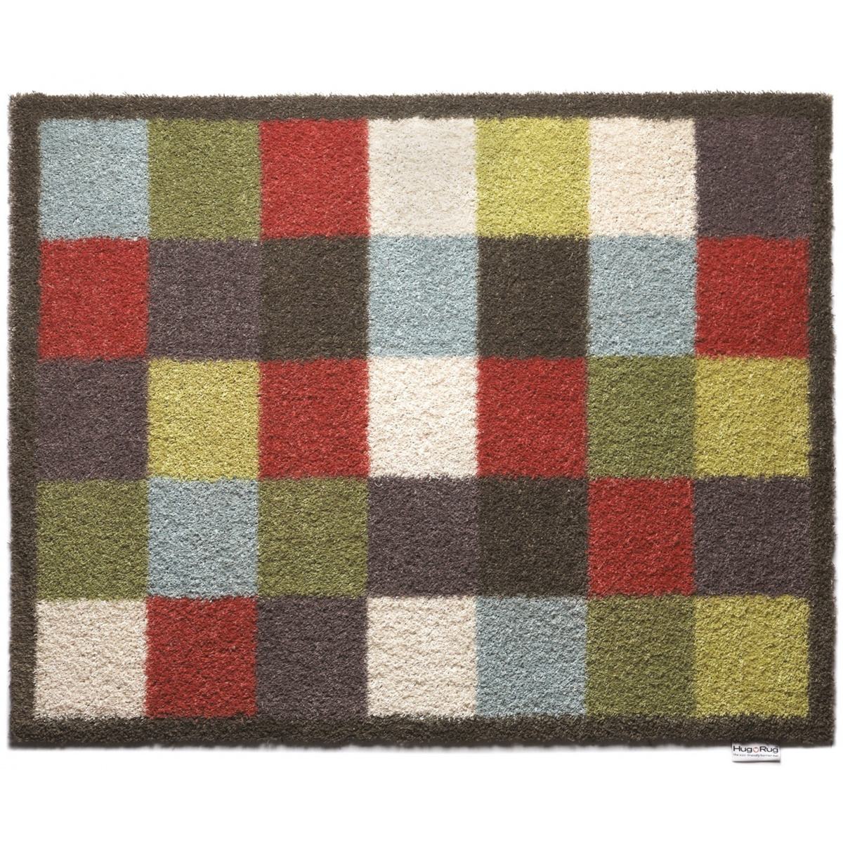 Hug Rug eco-deurmat, 65x85 - Vierkanten