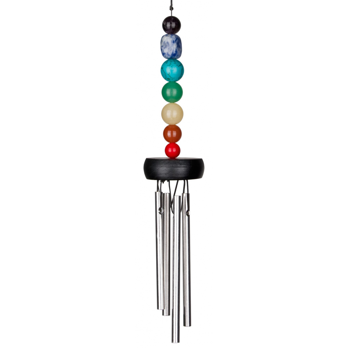 Woodstock vindspil, 29 cm - Chakra, 7 sten