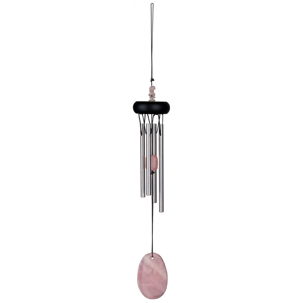 Woodstock-Windspiel, 30 cm – Edelstein, Rosenquarz - Bild 2