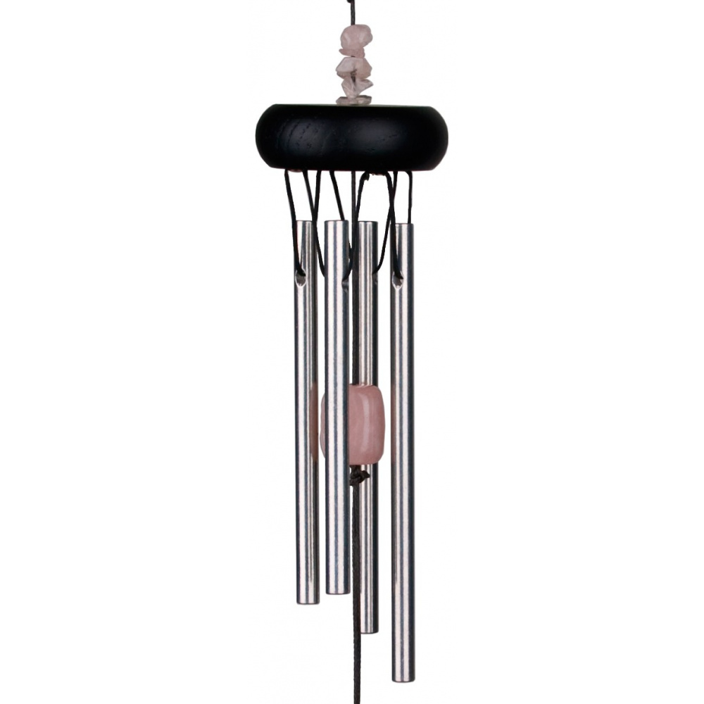 Woodstock-Windspiel, 30 cm – Edelstein, Rosenquarz - Bild 3
