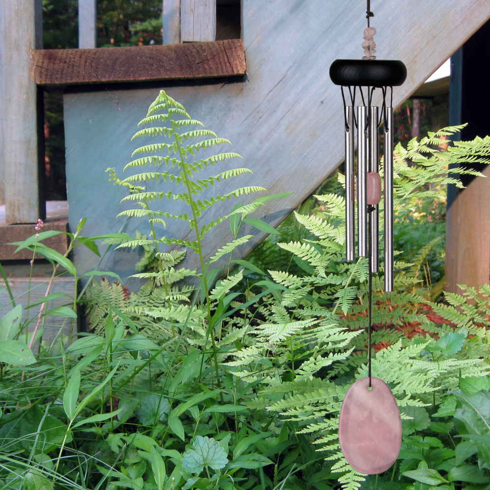 Woodstock-Windspiel, 30 cm – Edelstein, Rosenquarz - Bild 5