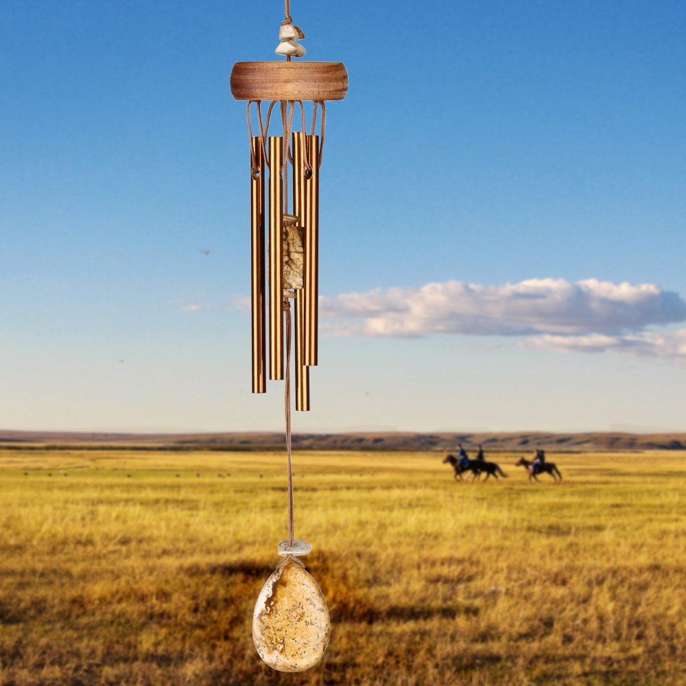 Woodstock-Windspiel, 30 cm – Edelstein, Jaspis - Bild 5
