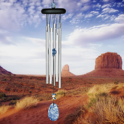 Woodstock vindspel, 44 cm - Chakra, lapis