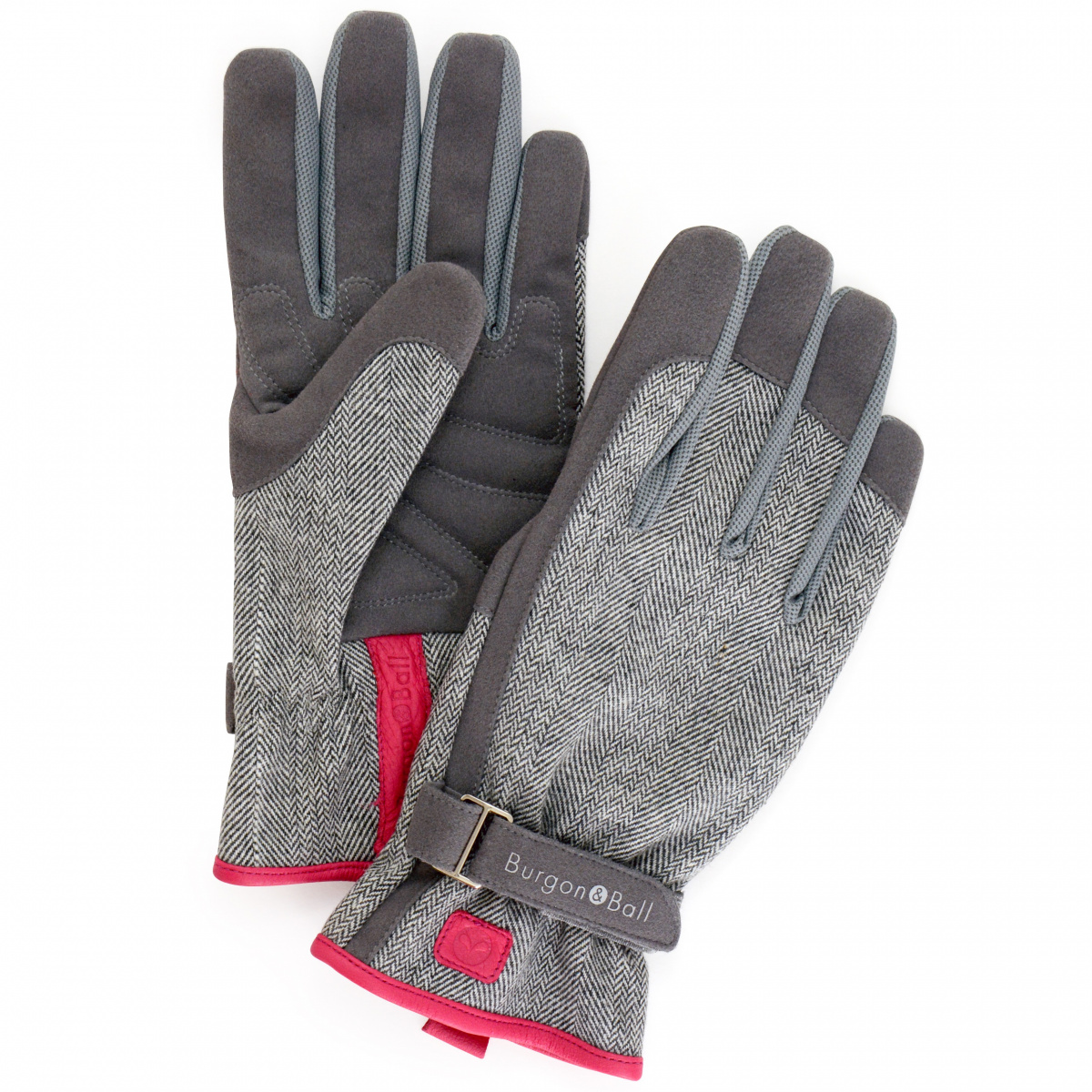 Burgon & Ball Gartenhandschuhe, Damen – grauer Tweed - Größe: S/M (6,5-7)