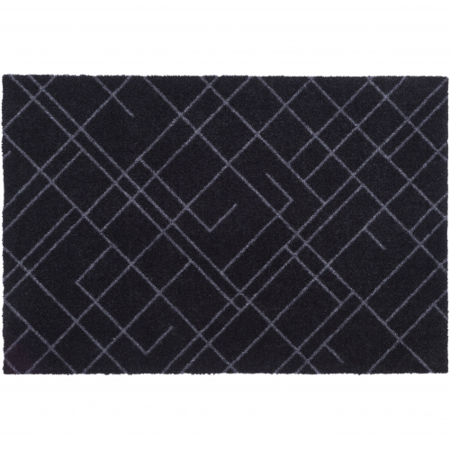 Tica dørmåtte, linjer/sort -  60x90