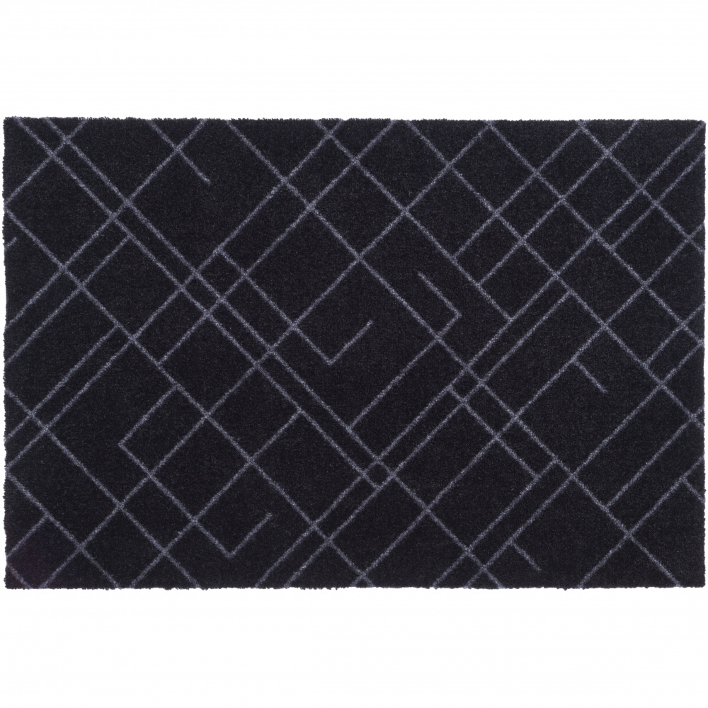 Tica dørmåtte, linjer/sort -  60x90