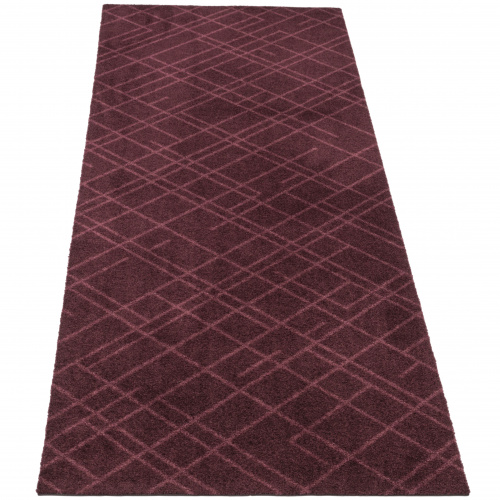 Paillasson Tica, lignes/bordeaux - 67x200