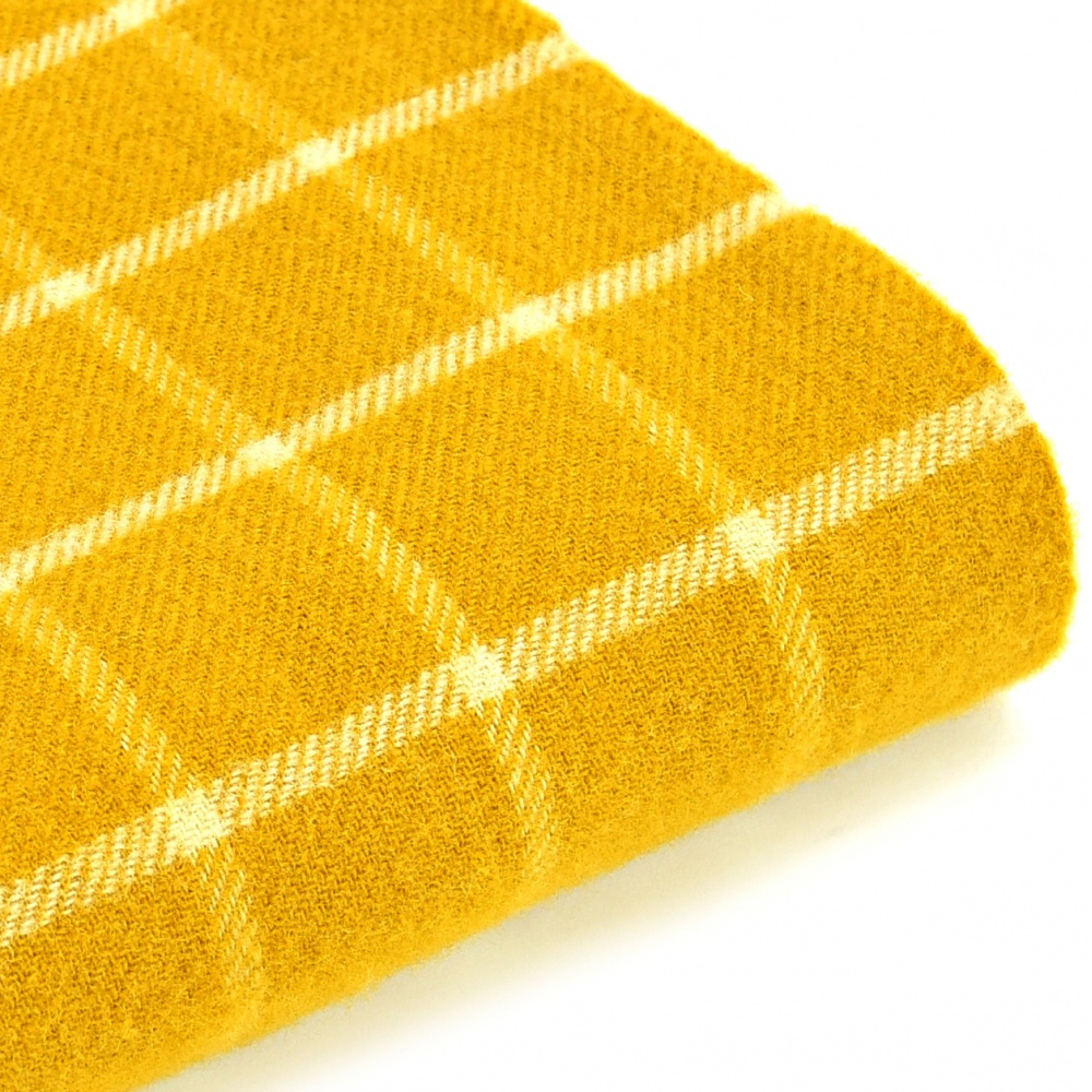 Plaid en laine Tweedmill - carreaux jaunes - Image 2