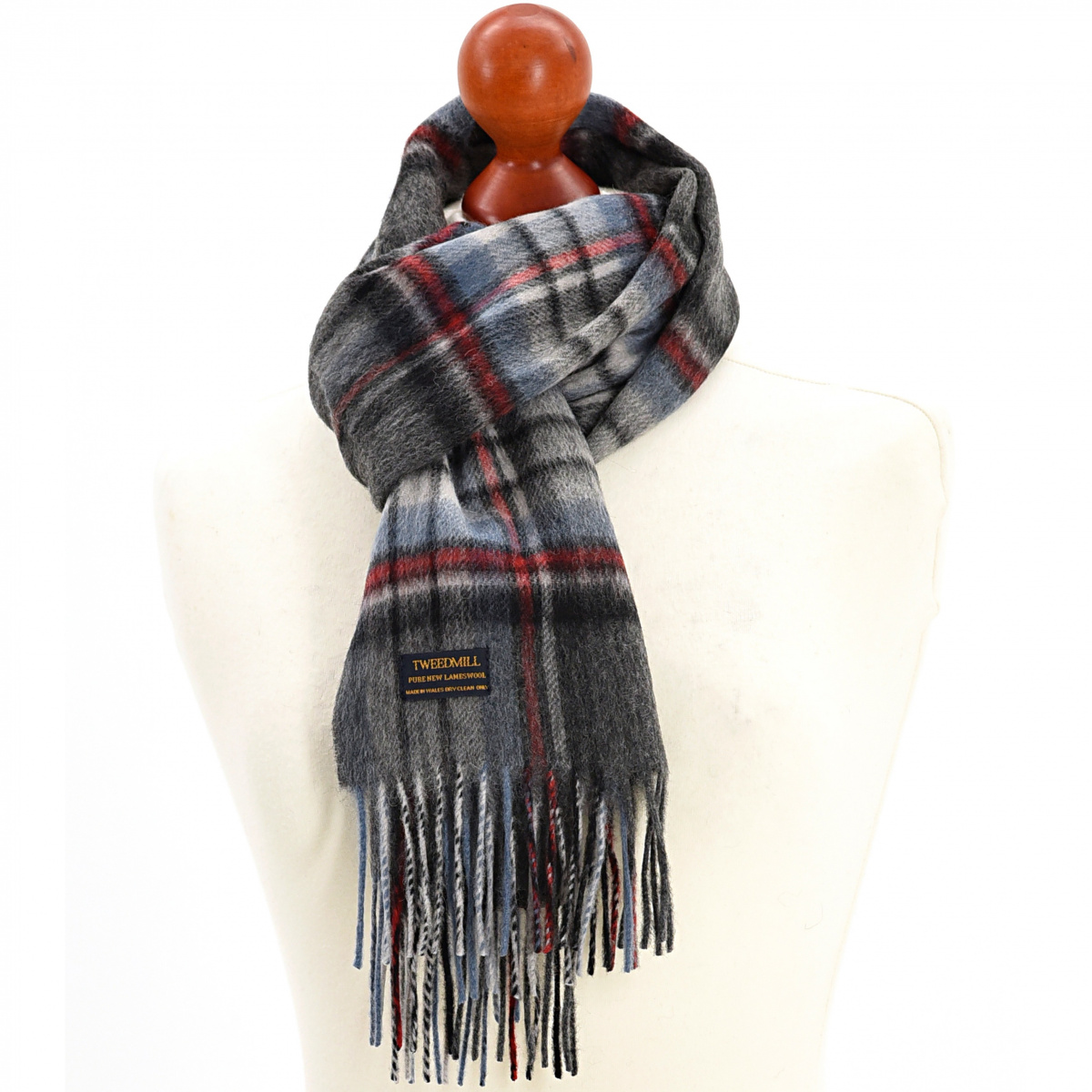 Tweedmill Schal aus Lammwolle - Grey Stewart