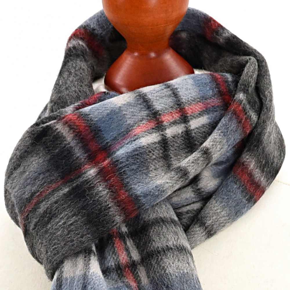 Tweedmill lambswool scarf - Grey Stewart - Image 2