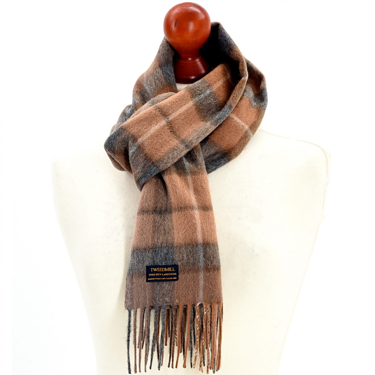 Tweedmill Schal aus Lammwolle - Natural Buchanan