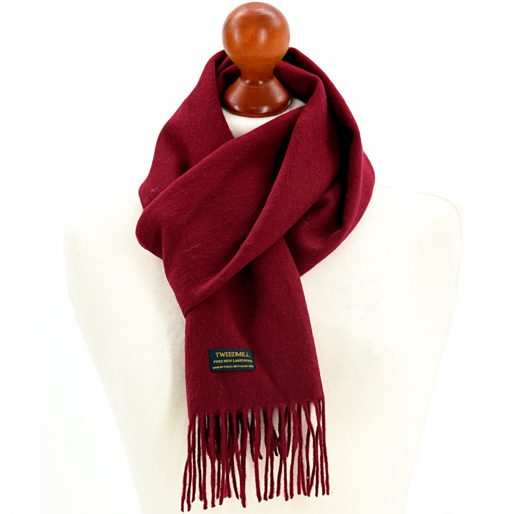 Tweedmill lambswool scarf - Wine