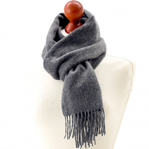 Tweedmill sjaal van lamswol - Silver Grey