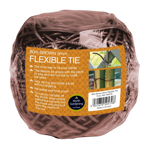 Garland flexibles Bindeband, 60 m - braun