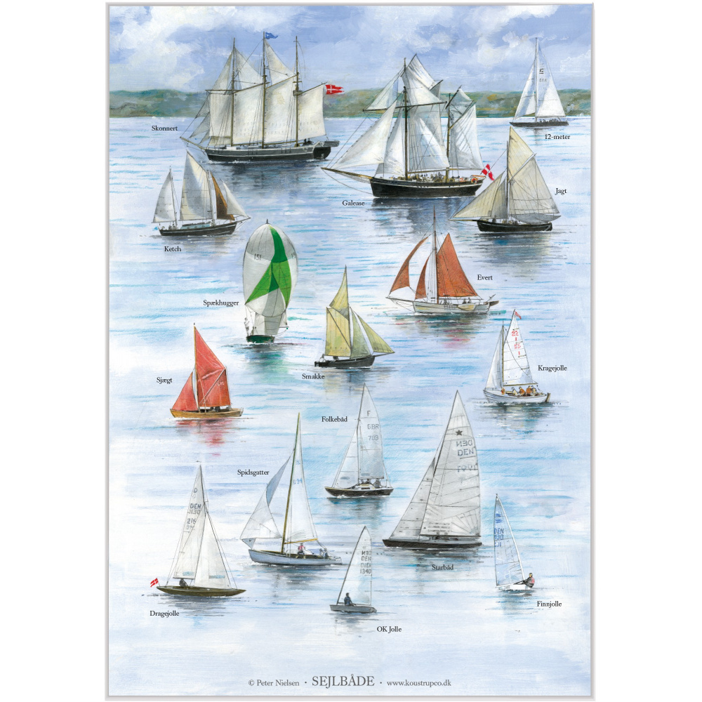 Koustrup Poster - Sailboats, A2