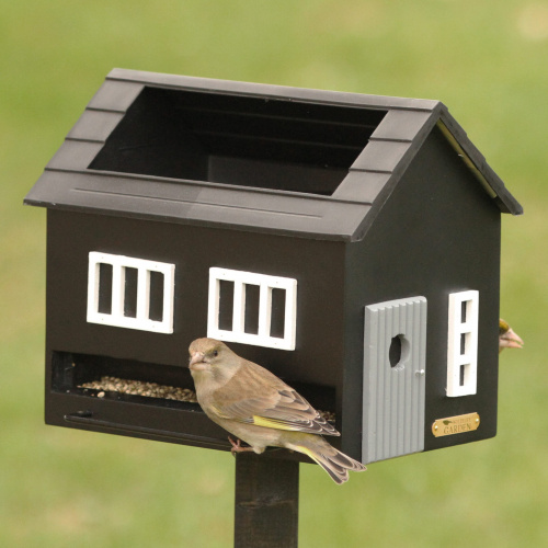 Mangeoire Wildlife Garden avec bain d’oiseaux - noire