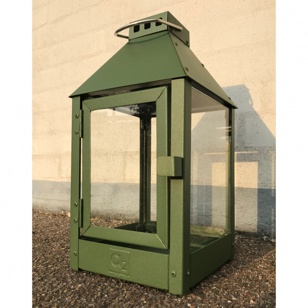 A2 Living steel lantern, olive green - 33 cm - Image 3
