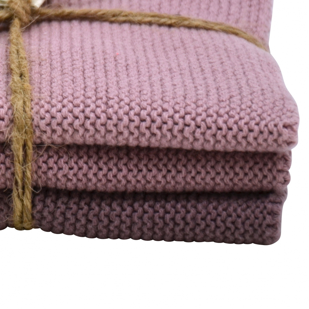 Solwang dishcloths, 3 pcs. - dusty pink mix - Image 2