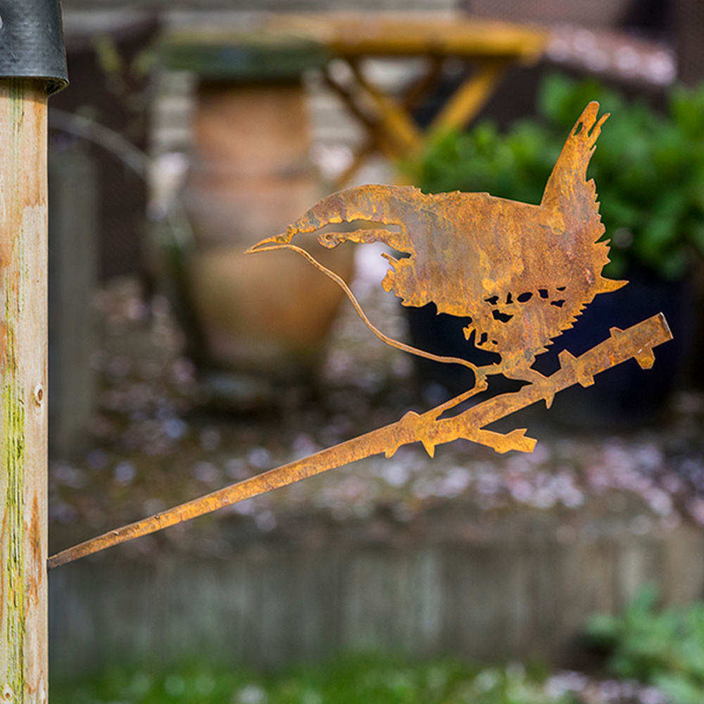 Metalbird bird in corten steel - wren - Image 3