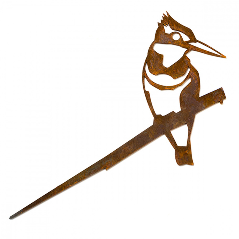 Metalbird fugl i cortenstål - isfugl - Billede 6