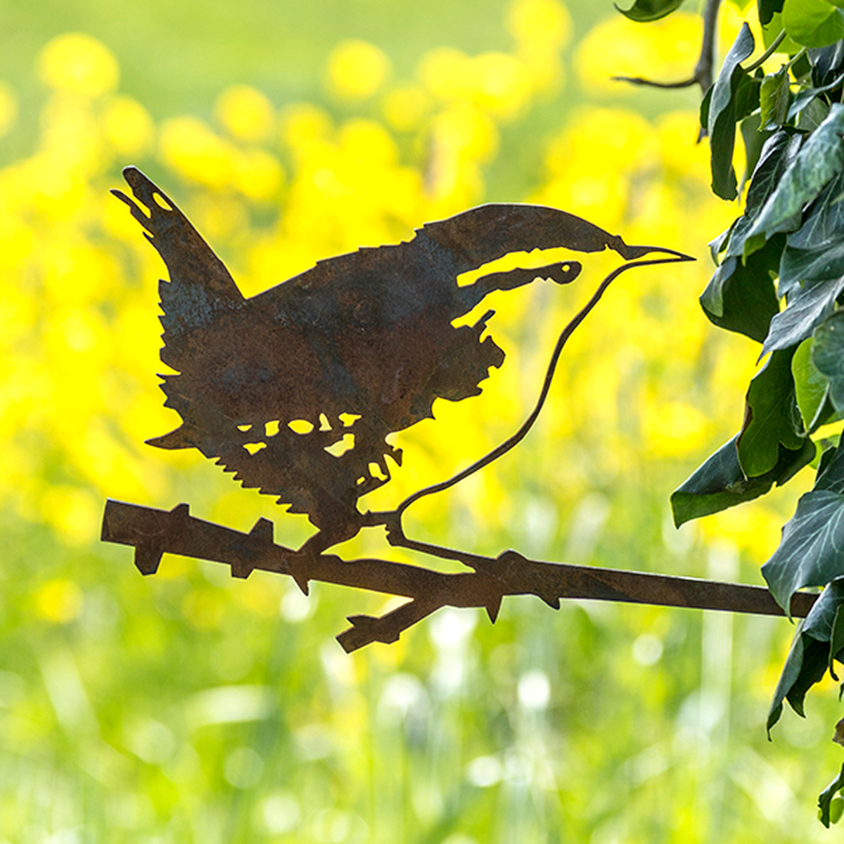 Metalbird Vogel aus Cortenstahl – Zaunkönig
