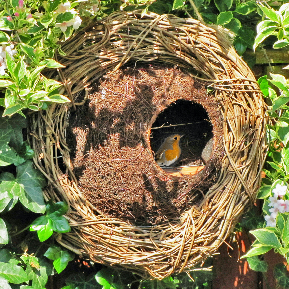 Wildlife World vogelhuisje krans van vlechtwerk