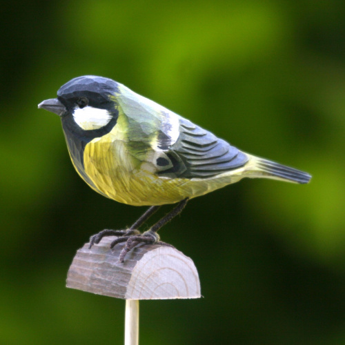 Oiseau en bois Wildlife Garden - mésange charbonnière