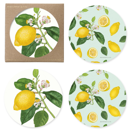 Koustrup & Co. glass coasters - lemons