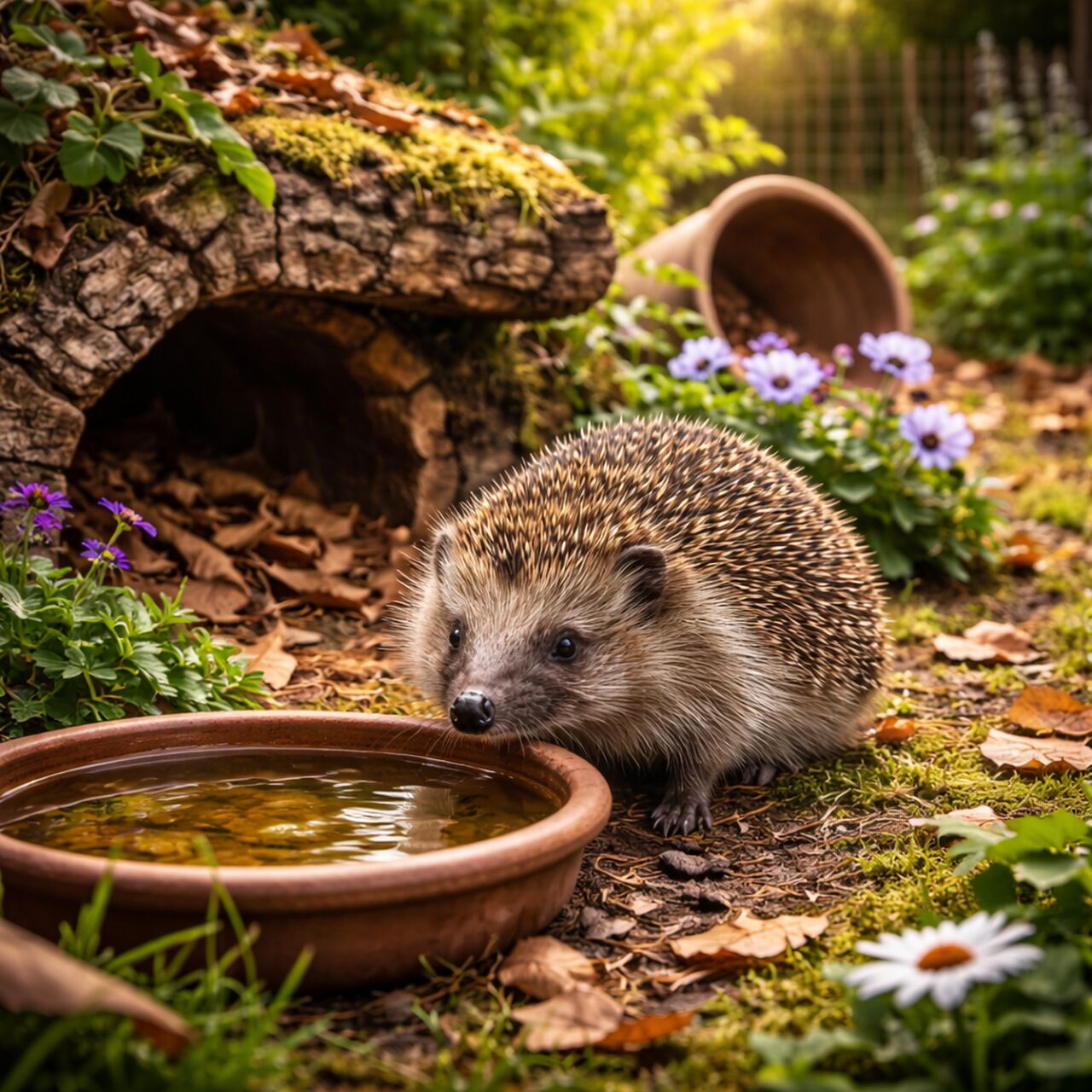 Hedgehogs in the garden
